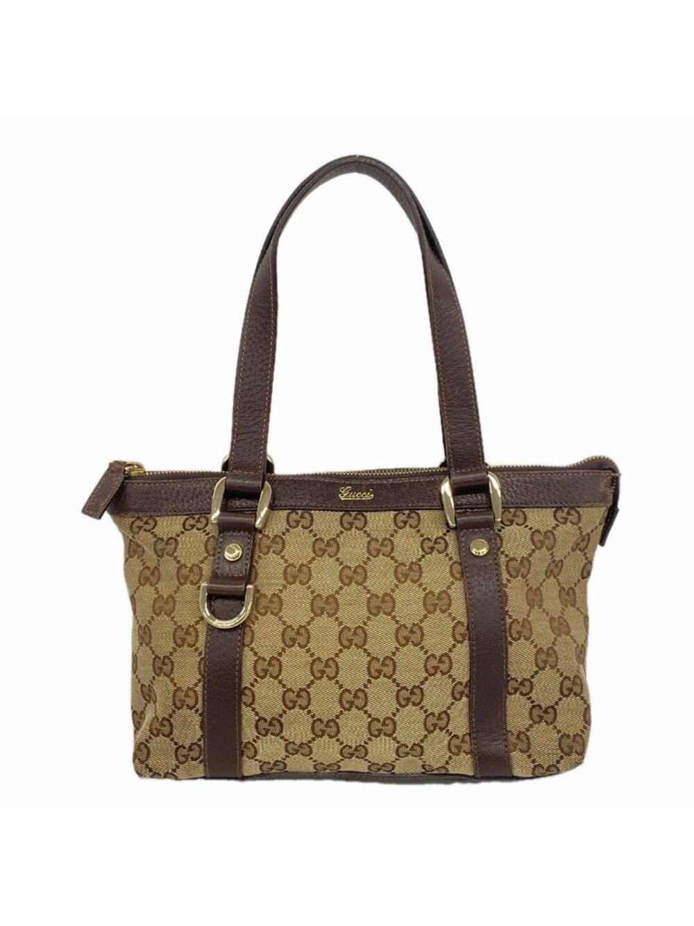Gucci Handbag GG Canvas Brown Gold
